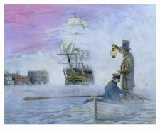 Print. HMS Victory Entering