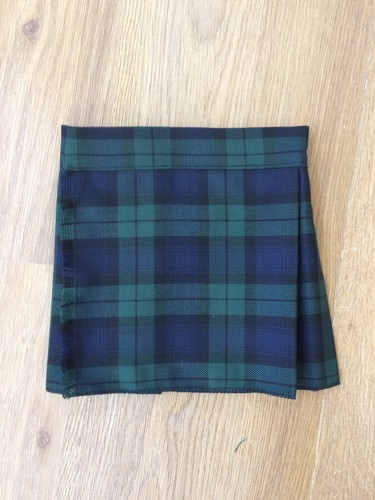 Black watch tartan kilt - black,