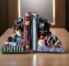 Bookends Teddy Bear Vintage Best Friends Childhood Memories Resin Christmas 