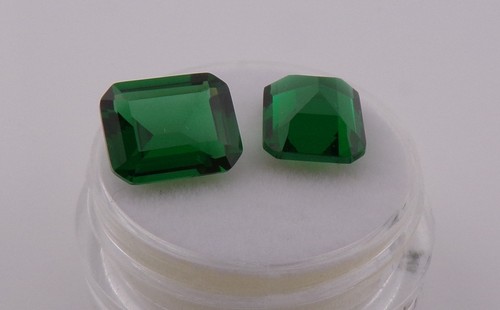 8x10mm green emerald cut - 8x10mm, nano