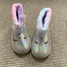 H&M Unicorn Boots Glitter Fur