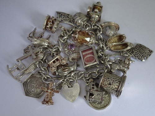 Vintage heavy solid silver