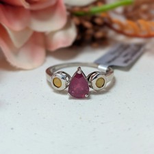 Sterling Silver Ruby Opal