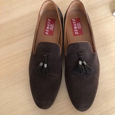 Mens Brown Suede Tassle Shoes