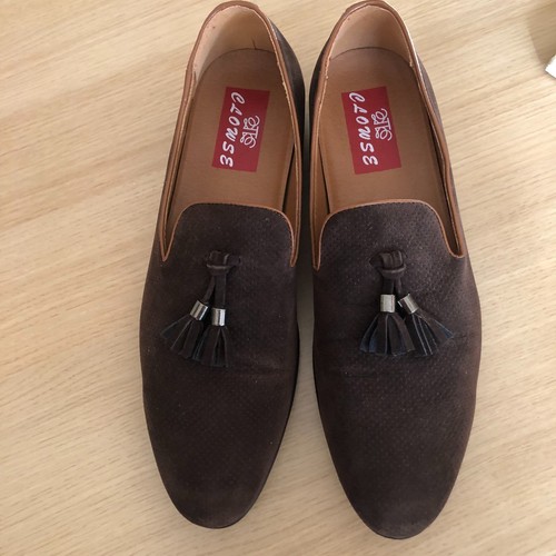 Mens brown suede tassle - mens,