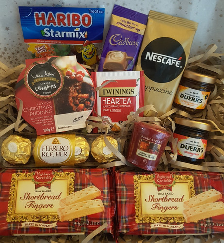 Food hamper gift wrap - food, hamper-