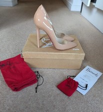 louis vuitton Pigalle 120 Patent Calf Beige 37.5 UK 4.5-5