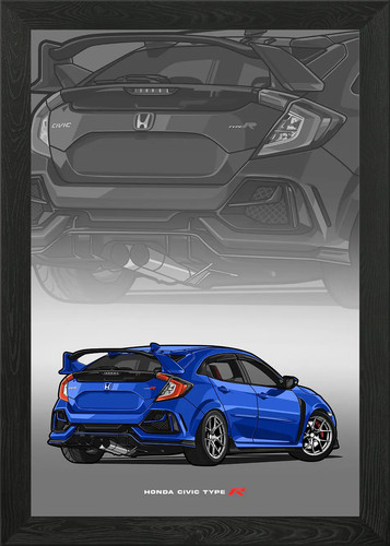 Honda civic type blue framed - civic, r