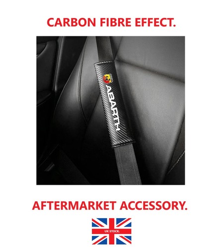 Abarth seat belt pads carbon - seat,