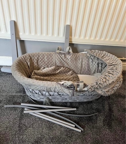 Used baby moses basket - basket, and