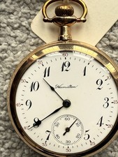 Hamilton American Gold Filled, Open Faced Pocket Watch