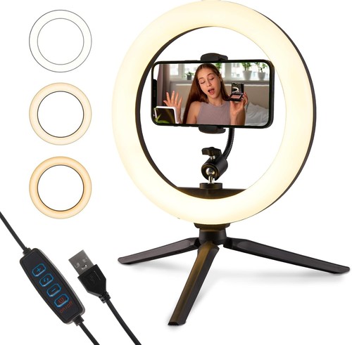 Usb ring light with tripod - with,