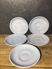 Vintage Light Blue Saucers Petal Ware X 5