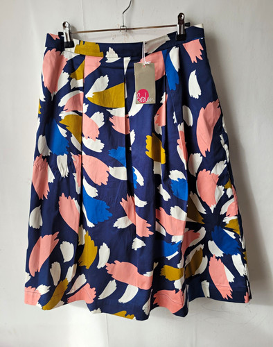 Boden lola navy abstract brush - navy,