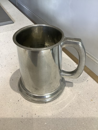 Vintage pewter tankard - pewter, rand
