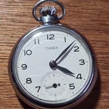 Vintage metal Timex Pocket