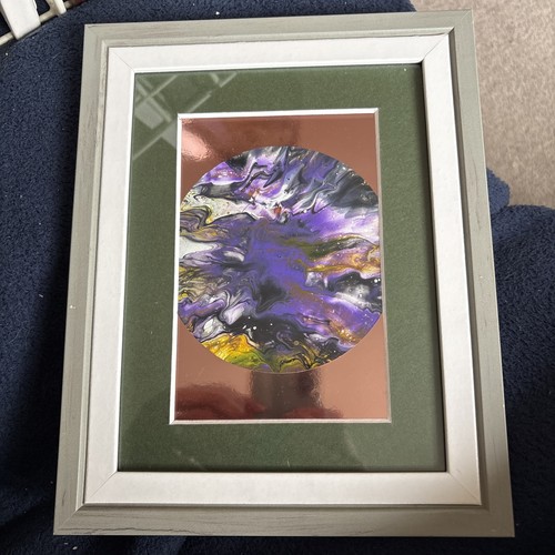 Small framed abstract - abstract, acrylic