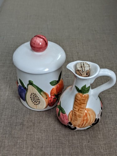 Vintage rayware fruit canister - fruit,