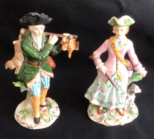 Pair sitzendorf porcelain - sitzendorf,