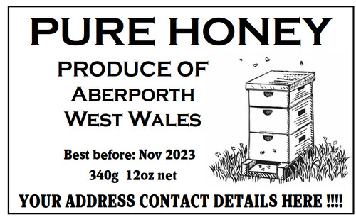 Honey jar labels - honey,