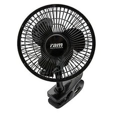 RAM 150mm 6-Inch 15w Clip-on Fan Black