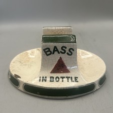 LOVELY VICTORIAN CERAMIC BASS BREWERY BEER ADVERTISING MATCH BOX HOLDER ASHTRAY