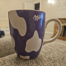 Milka German Chocolate Coffee Mug Purple And White Cowskin Spots