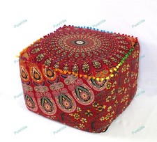 Indien Vintage Mandala Ottoman