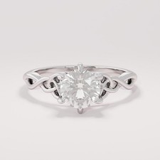 Engagement Ring 10k White Gold