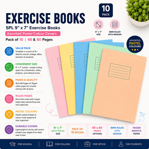 Exercise books pack - x, of