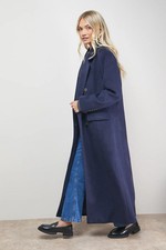 Oasis Navy Coat Womens Daywear Jackets & Coats