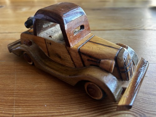 Vintage wooden car - car, model
