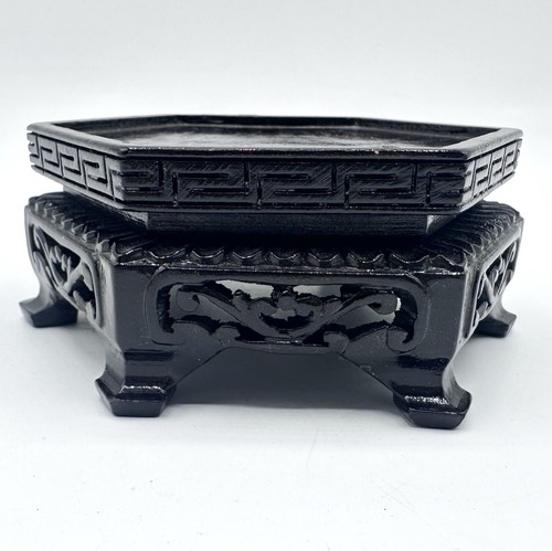 Hexagon asian oriental black - hexagon,