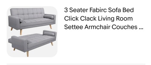 Seater fabirc sofa bed click - fabirc,