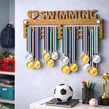Swimming medal hanger wood - swimming,