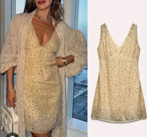 Zara nude mirror - nude, embellished