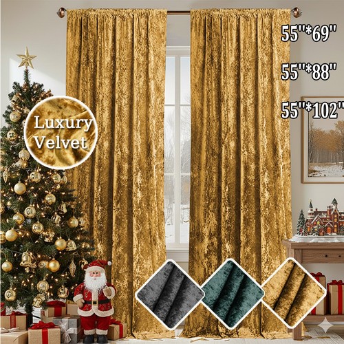 Crushed velvet curtains rod - crushed,
