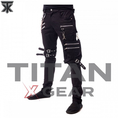 Men gothic pants black - men's,