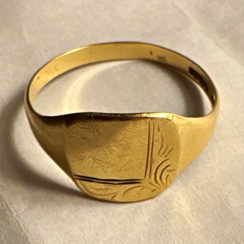 Gold ring men 18ct yellow - ring, men's