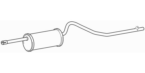 Quality rear exhaust silencer - rear,
