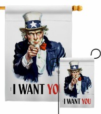 I Want You Garden Flag Service