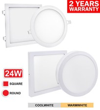 24W LED Recessed Surface Mount Ceiling Panel Light 300 x 300 ROUND or SQUARE