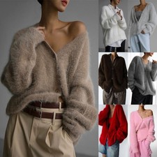 Ladies Fluffy Fur Knitted