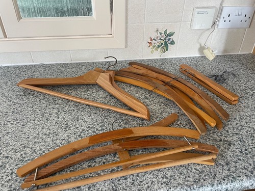 Vintage wooden coat - , hangers