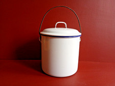 Vintage White Enamel Storage