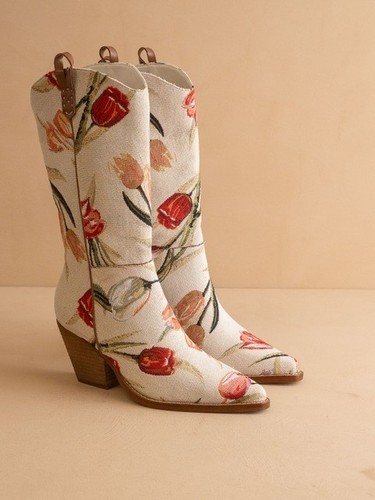 Tulip floral tapestry cowboy - tulip,