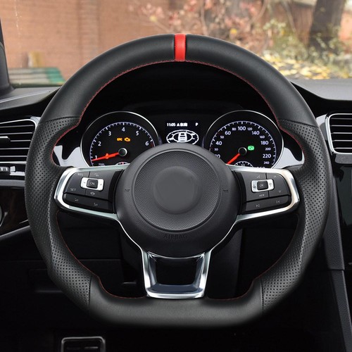 Full leather flat - leather, steering
