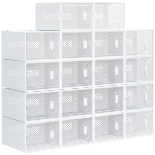 Homcom 18pcs stackable clear - 18pcs,
