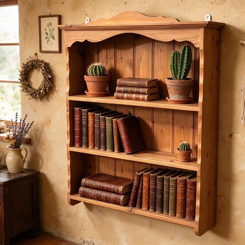 Handsome vintage pine wall - vintage,