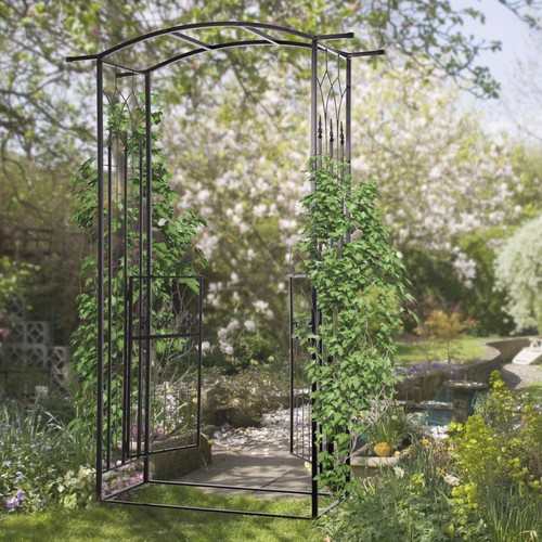 Patio garden entrance arch - patio,